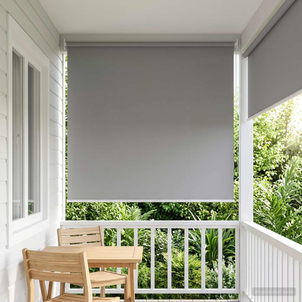 Rullaverho UV-suojaus Vaaleanharmaa 160 x 230 cm Polyesteri