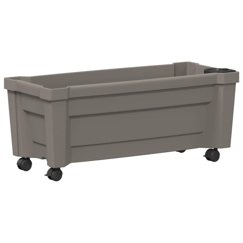 Calypso-istutus pyörillä Harmaa 79 x 35 x 33 cm PP