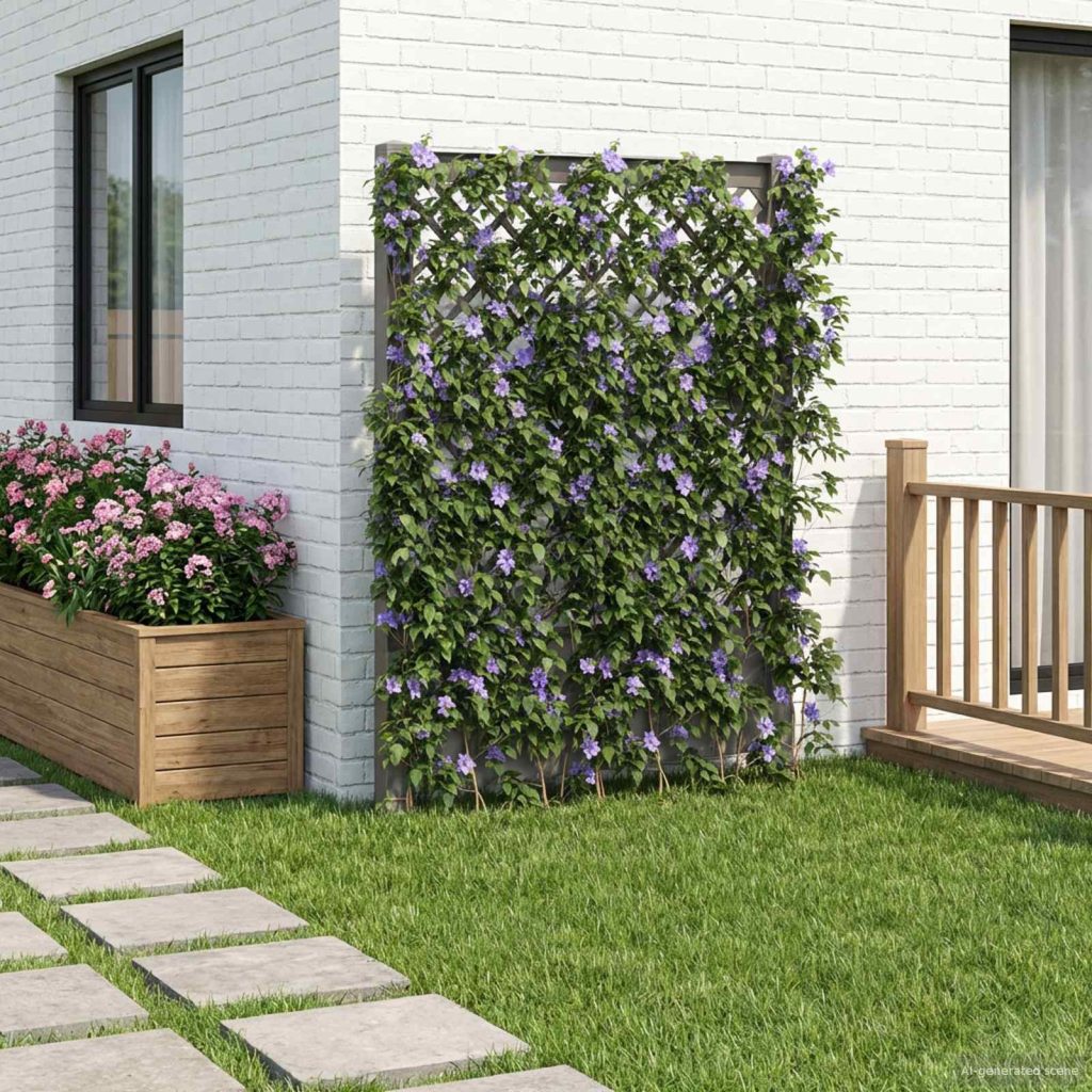 Trellis piikillä Harmaa 99 x 6 x 165 cm PP
