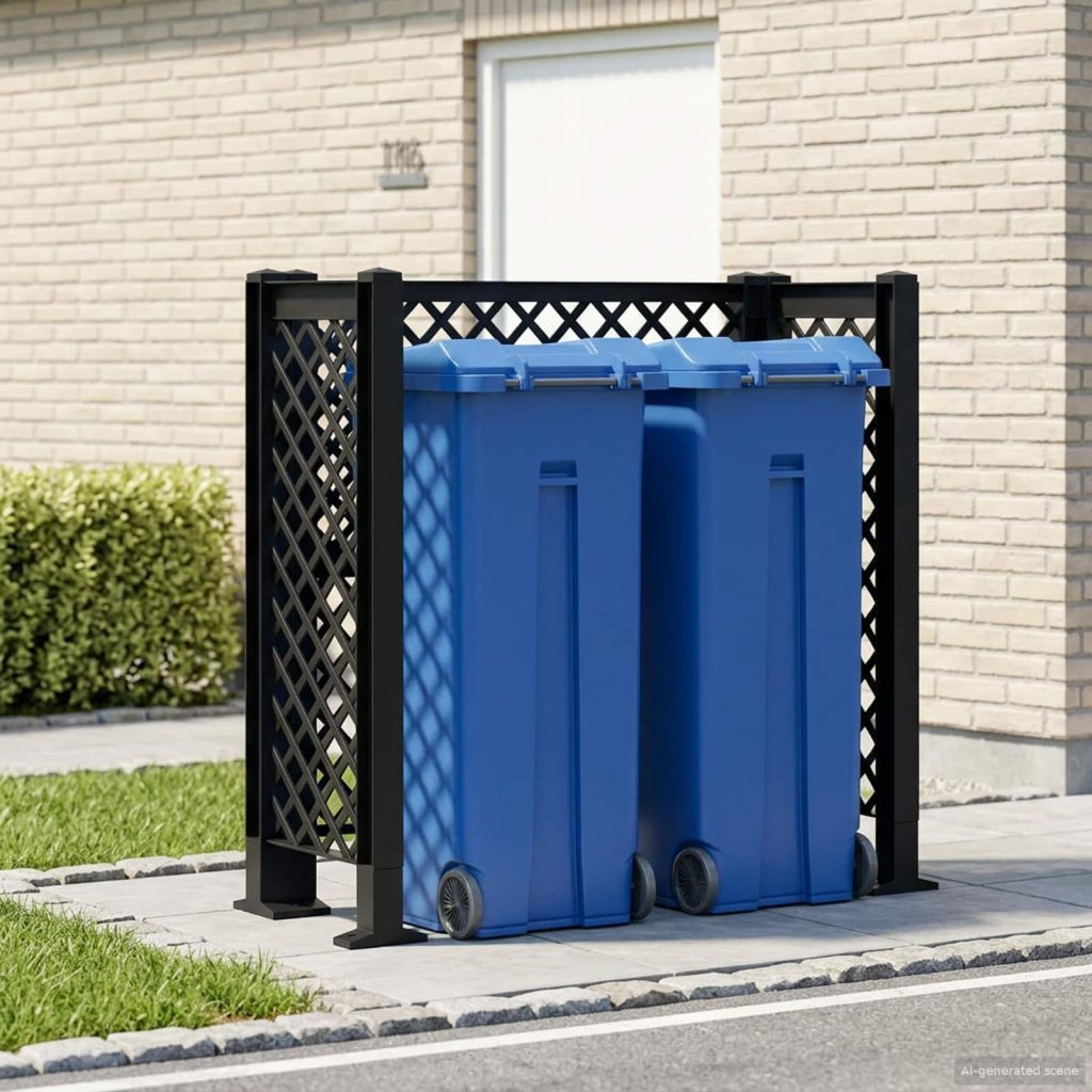 Roskakatoksen ristikko Antrasiitti 123 x 47 x 114 cm PP