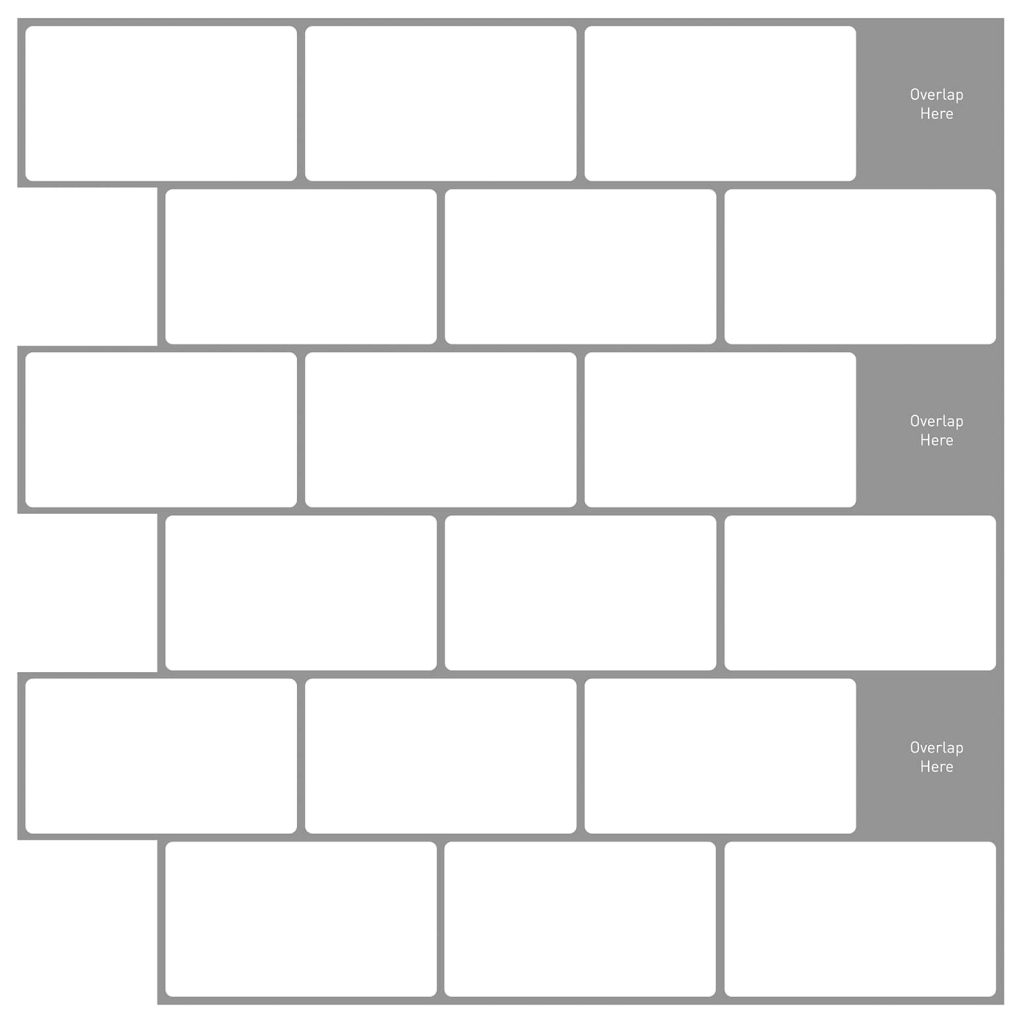 Metrolaatta 10 pcs Valkoinen harmaa 30 x 30 cm