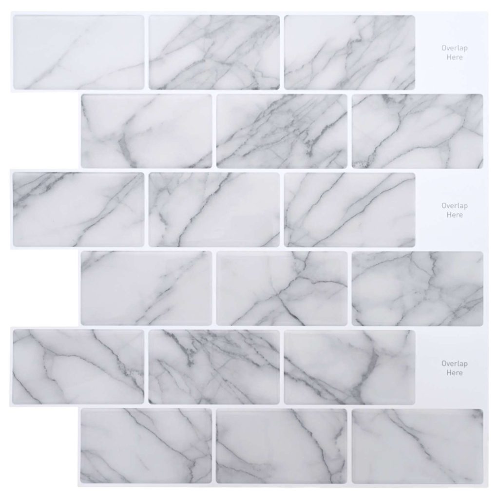 Metrolaatta 50 pcs Valkoinen marmori 30 x 30 cm