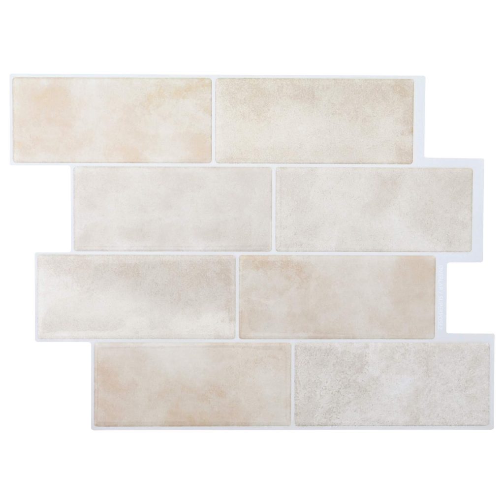 Metrolaatta 50 pcs Beige marmori 29 x 21 cm Polyuretaani ja PET
