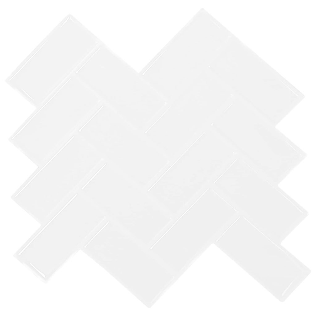 Herringbone-laatta 50 pcs valkoinen 30 x 30 cm