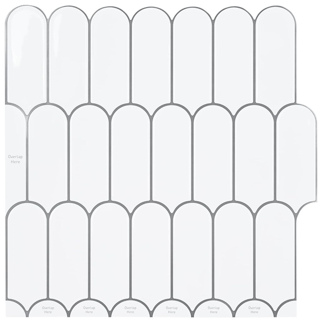 Höyhen laatta 10 pcs Valkoinen harmaa 30 x 30 cm