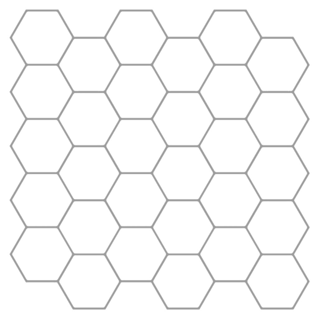 Heptagonaalinen laatta 10 pcs Valkoinen harmaa 30 x 30 cm