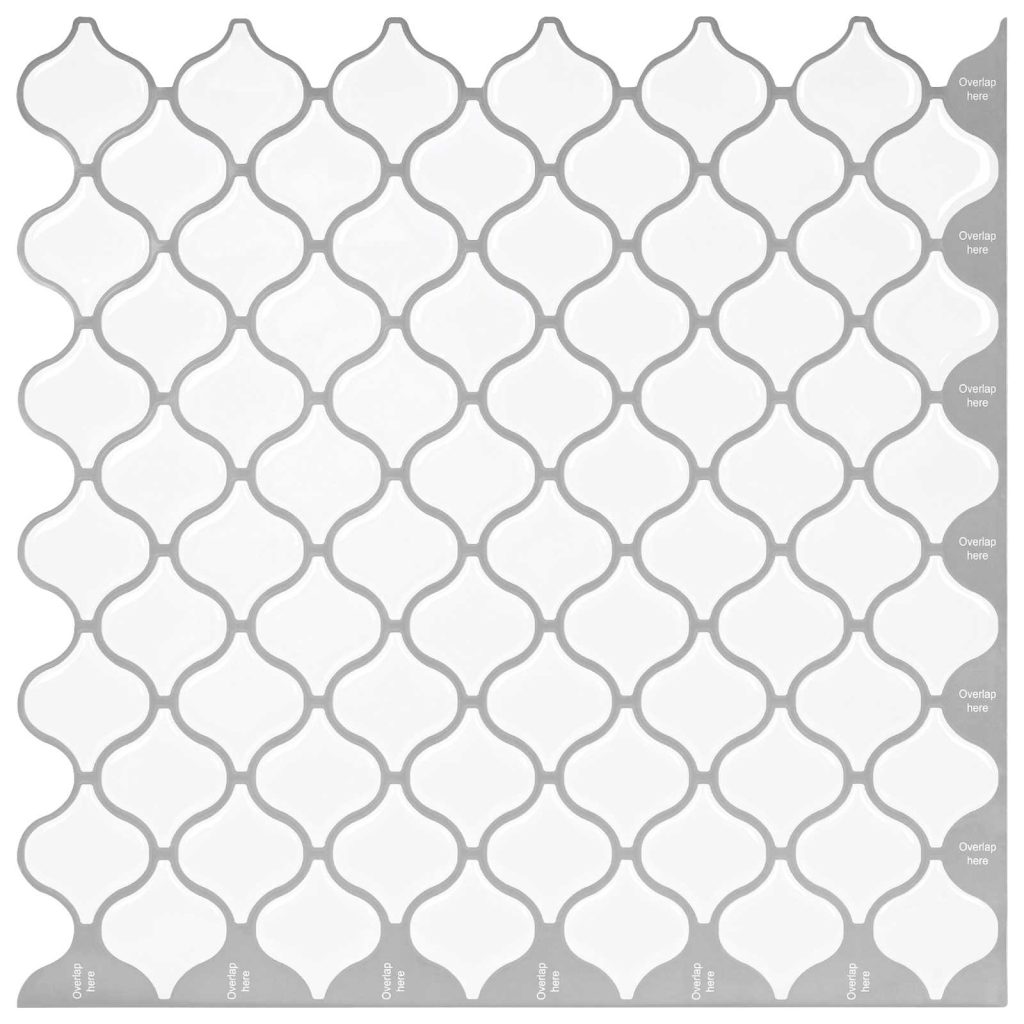 Lanturn-laatta 10 pcs valkoinen 27 x 27 cm Polyuretaani ja PET