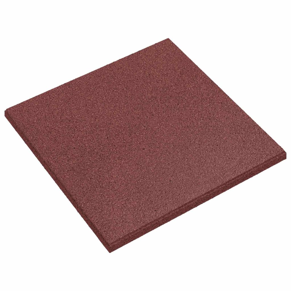 Pudotussuojauslaatat 6 pcs Punainen 50 x 50 cm Kumi