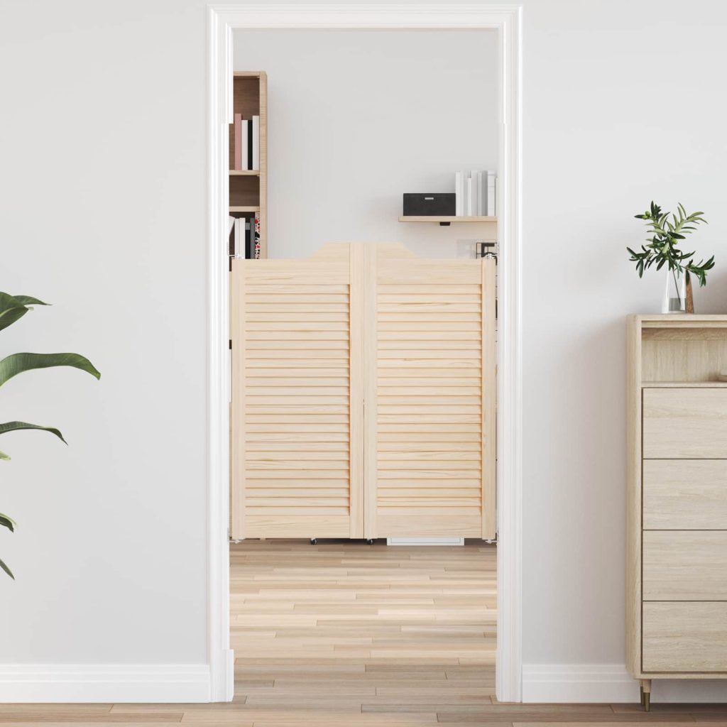 Kääntöovet 2 pcs Luonnollinen Täysi mänty