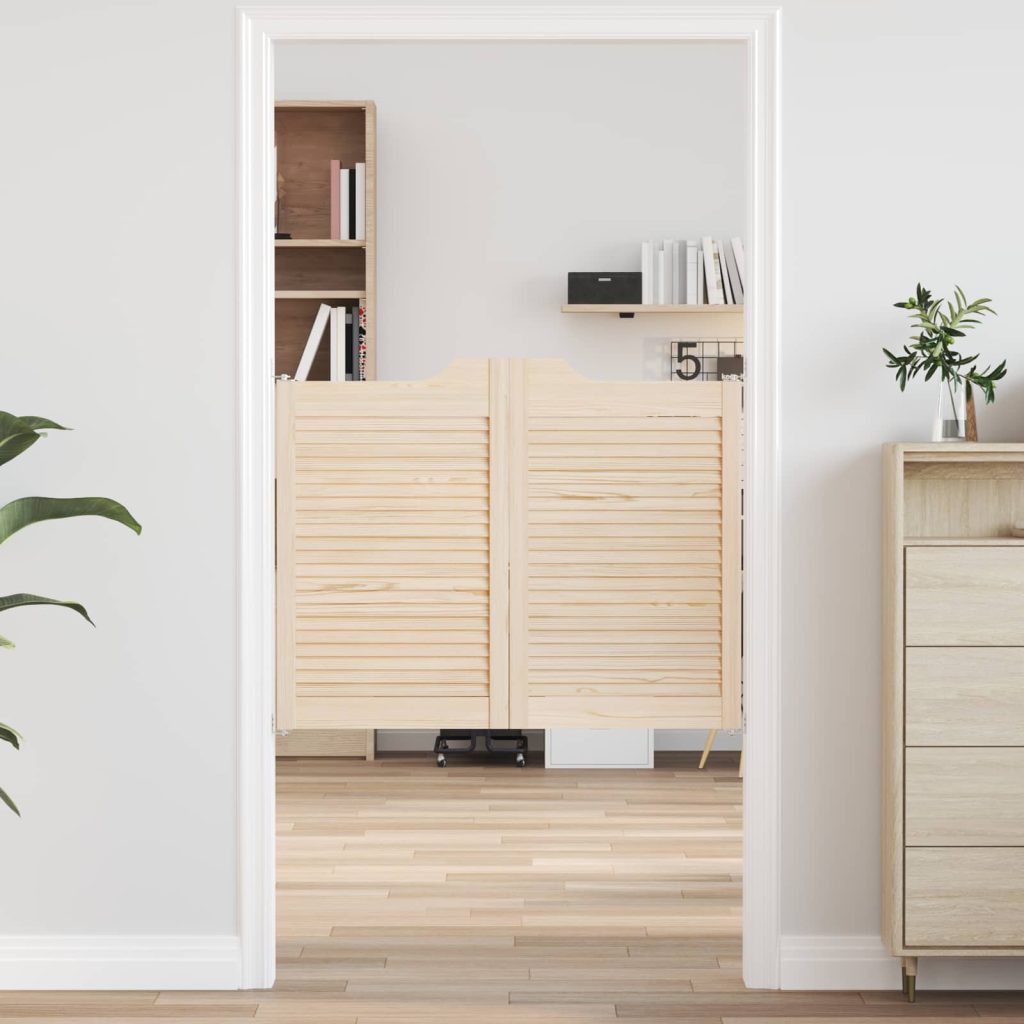 Kääntöovet 2 pcs Luonnollinen Täysi mänty