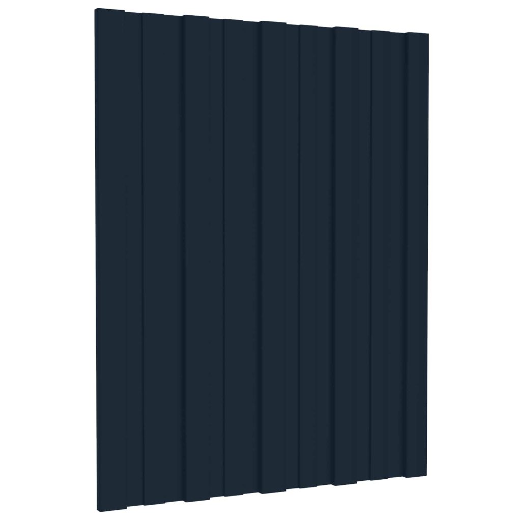 Kattopaneeli 36 pcs Antrasiitti 60 x 45 cm Galvanoitu teräs