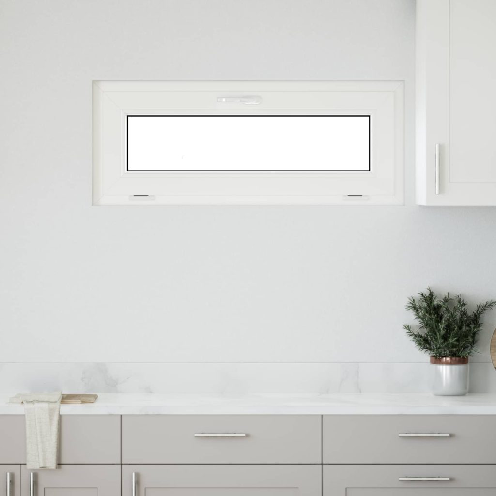 Kellari-ikkuna RISOR 100 x 40 cm PVC ja lasi valkoinen