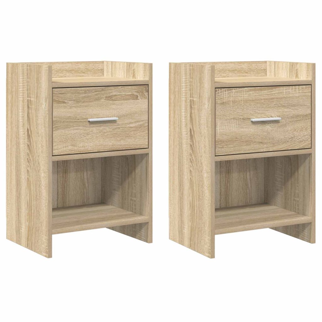 Yöpöydät 2 pcs Sonoma-tammi 40 x 30 x 60 cm Tekninen puu