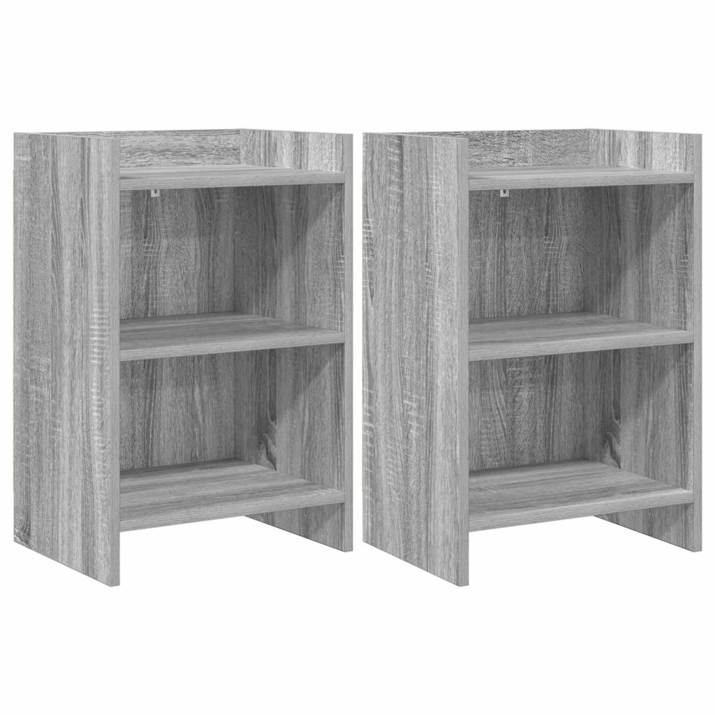 Yöpöydät 2 pcs Harmaa Sonoma 40 x 30 x 60 cm Tekninen puu