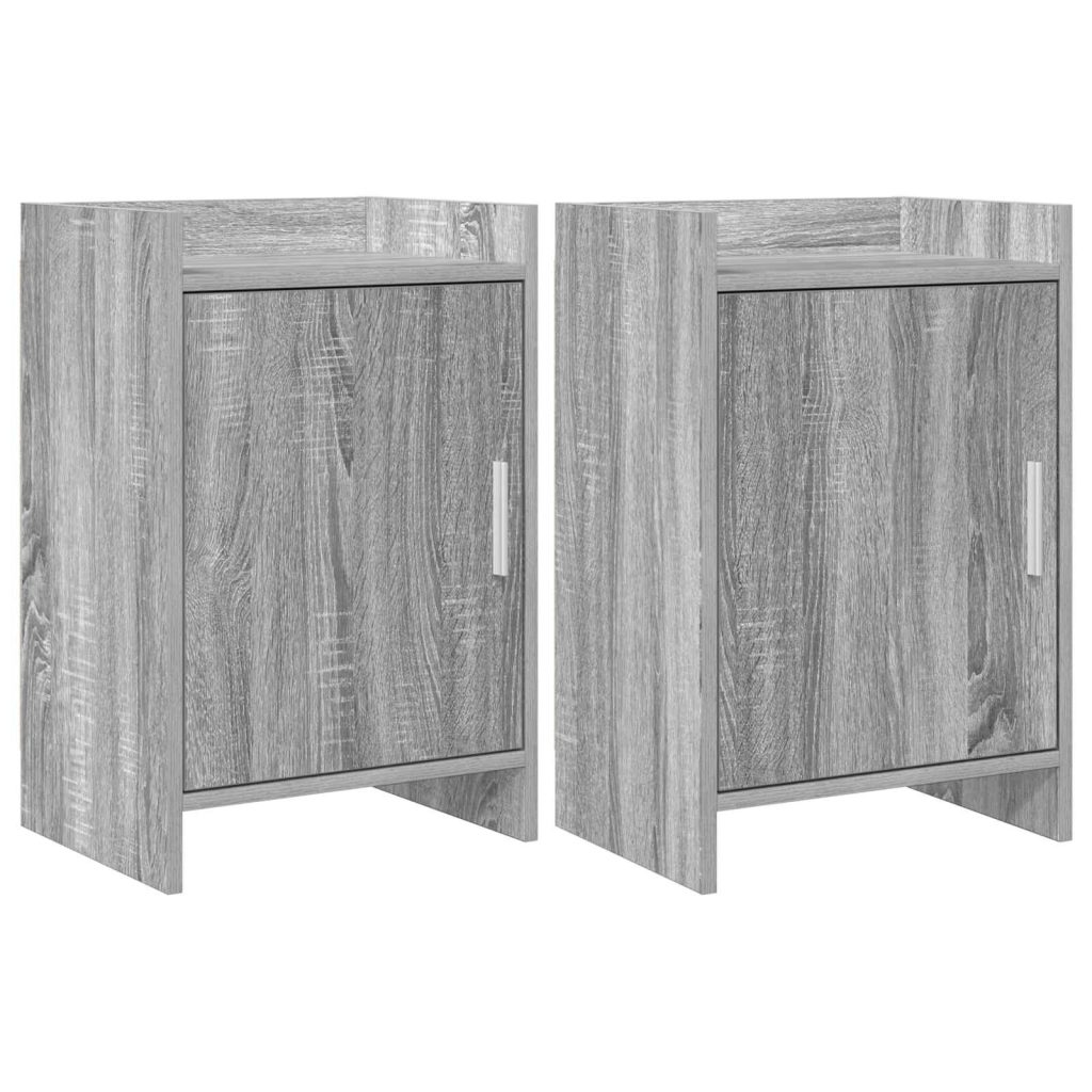 Yöpöydät 2 pcs Harmaa Sonoma 40 x 30 x 60 cm Tekninen puu