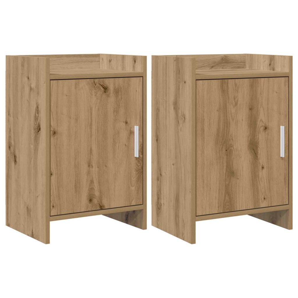 Yöpöydät 2 pcs Artisaanitammi 40 x 30 x 60 cm Tekninen puu