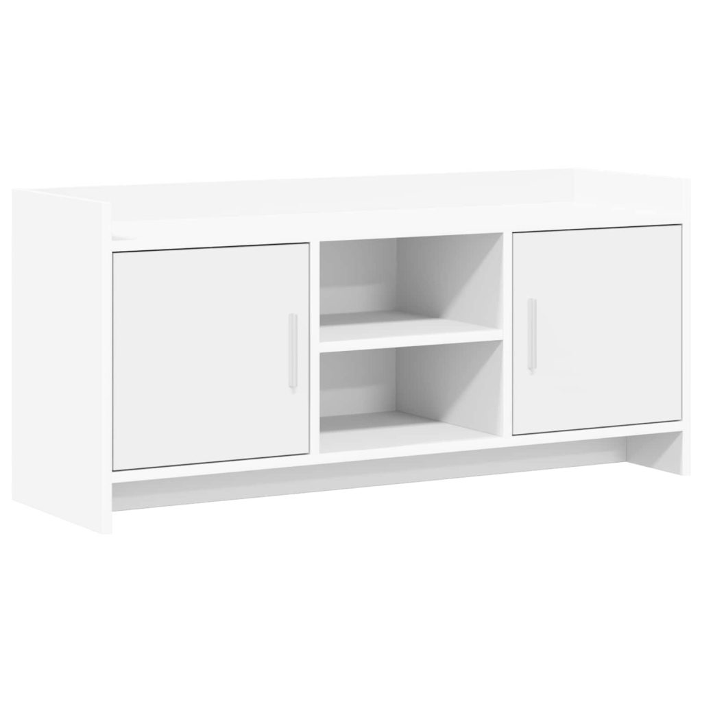 TV-kaappi 102 x 33 x 47 cm valkoinen Tekninen puu