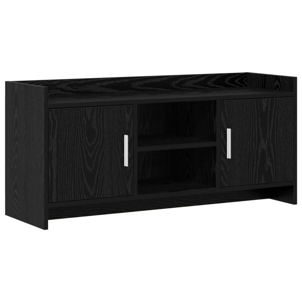 TV-kaappi 102 x 33 x 47 cm Musta tammi Tekninen puu