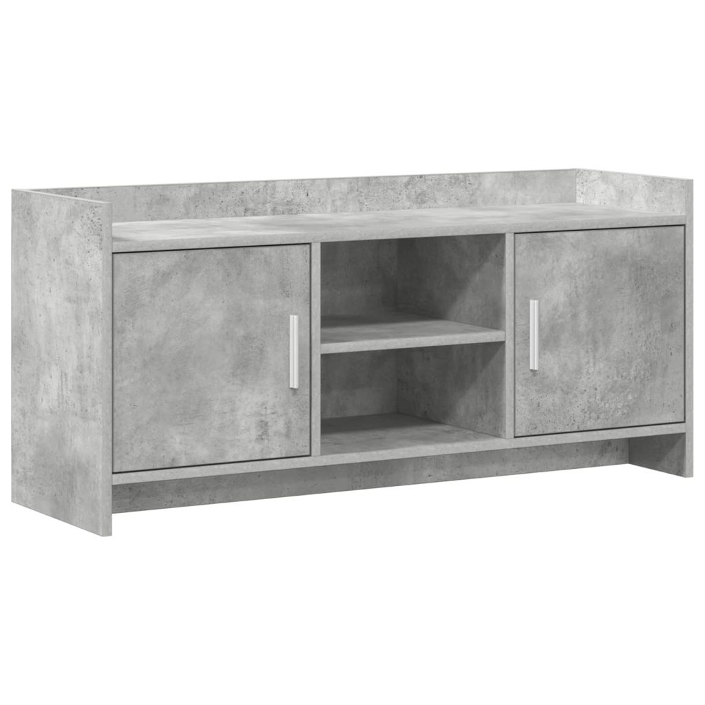 TV-kaappi 102 x 33 x 47 cm Betoninharmaa Tekninen puu