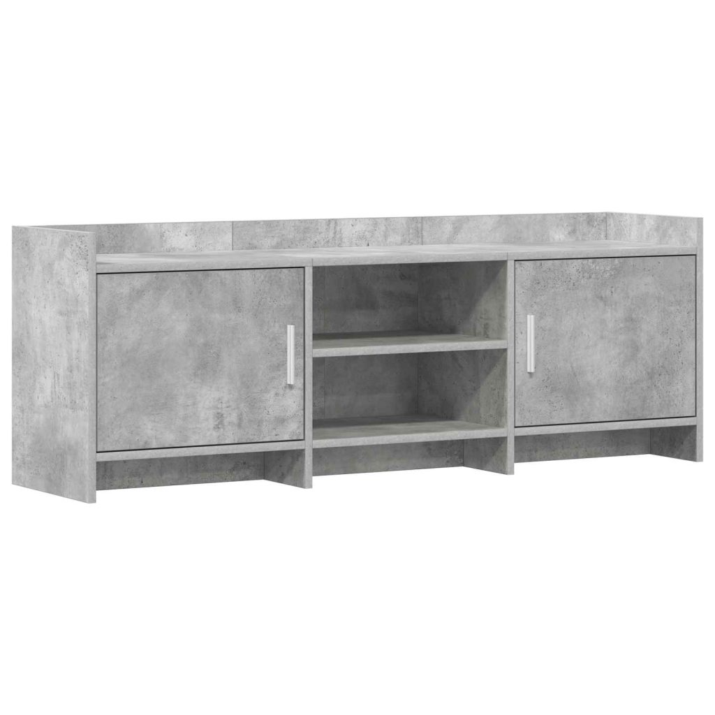 TV-kaappi 130 x 33 x 47 cm Betoninharmaa Tekninen puu