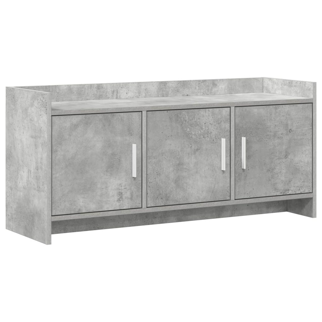 TV-kaappi 102 x 33 x 47 cm Betoninharmaa Tekninen puu