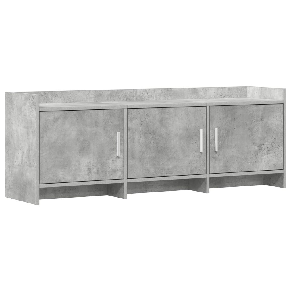 TV-kaappi 130 x 33 x 47 cm Betoninharmaa Tekninen puu