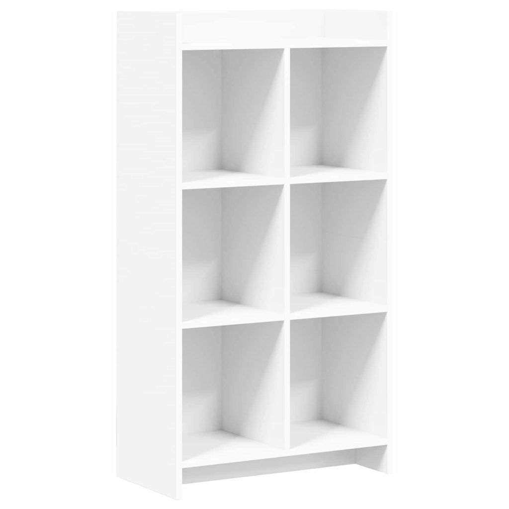 Kirjahylly valkoinen 59 x 30 x 111 cm Tekninen puu