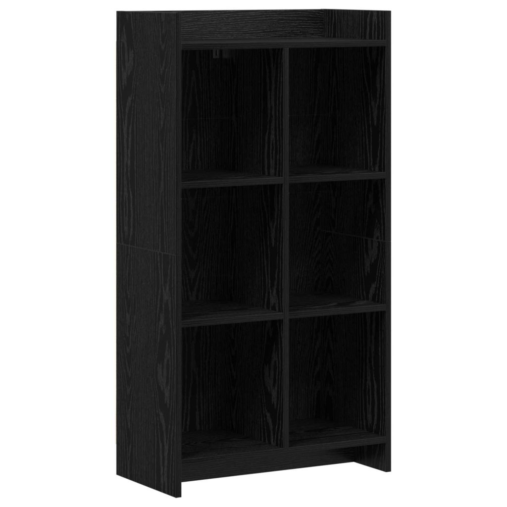 Kirjahylly Musta tammi 59 x 30 x 111 cm Tekninen puu