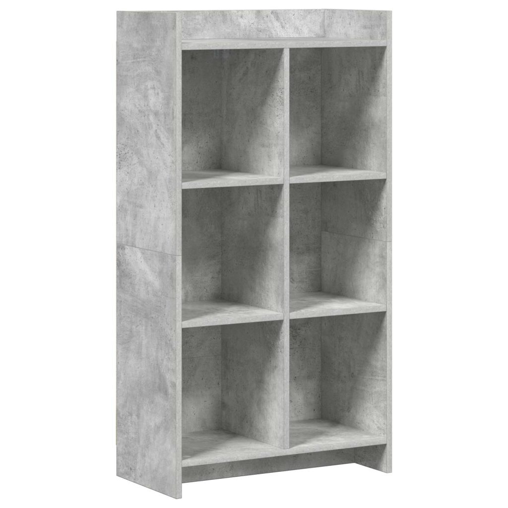 Kirjahylly Betonin harmaa 59 x 30 x 111 cm Tekninen puu