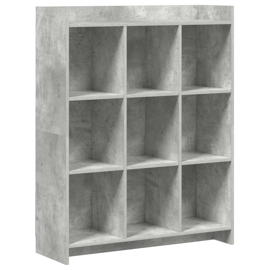Kirjahylly Betonin harmaa 87,5 x 30 x 111 cm Tekninen puu