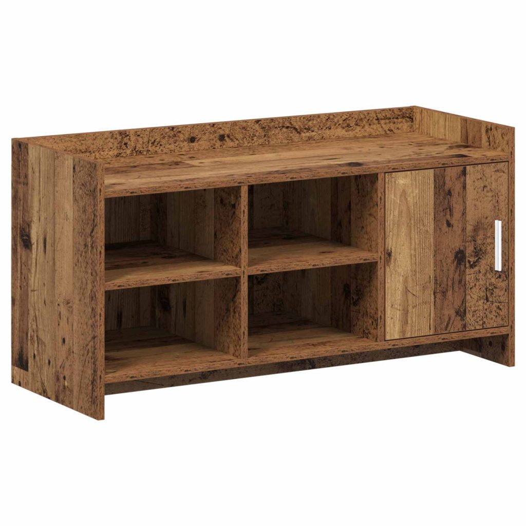 Kenkäkaappi ovella Vanha puu 100 x 39,5 x 51 cm Tekninen puu