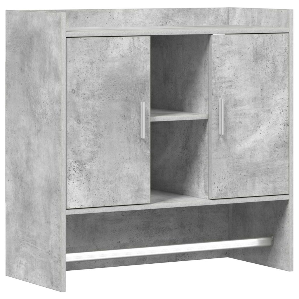 Seinähylly Seinäkiinnitettävä Betoninharmaa 80 x 36 x 80 cm