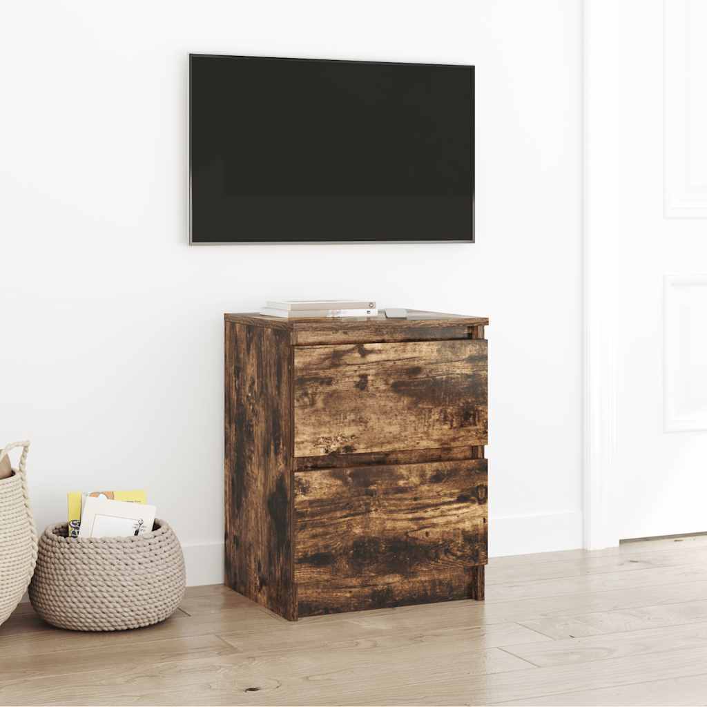 TV-taso savustettu tammi 40x35x54 cm tekopuu