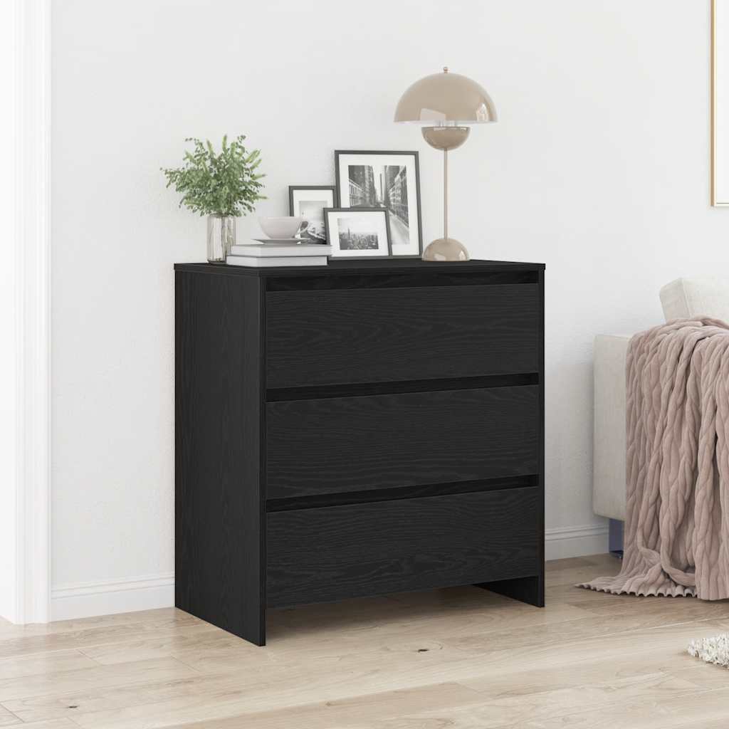 Senkki musta tammi 70x41x75 cm tekopuu