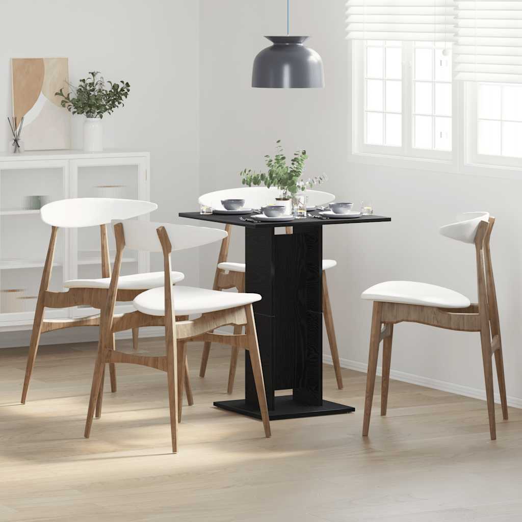 Bistropöytä musta tammi 60x60x75 cm tekopuu