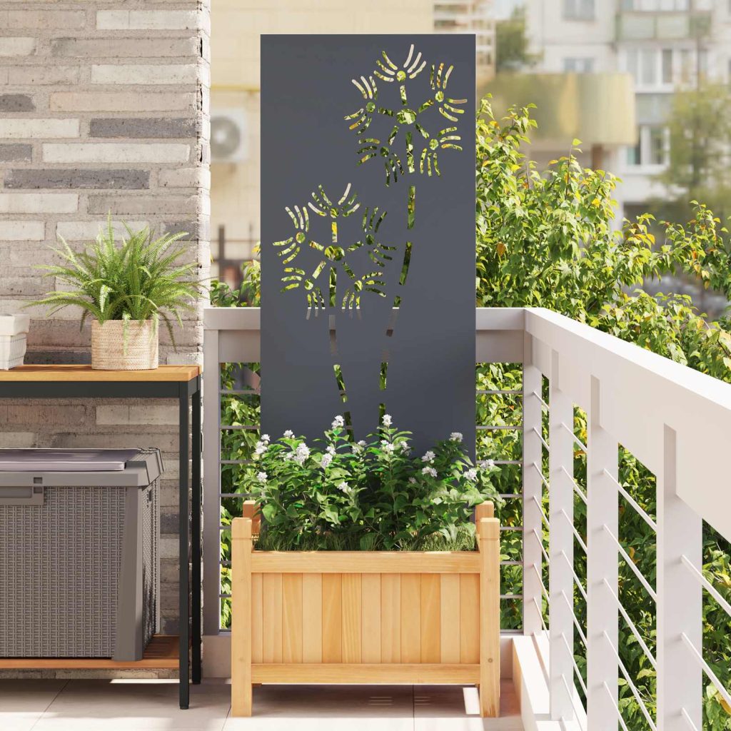 Puutarhan yksityisyyden verho Antrasiitti 50 x 140 cm