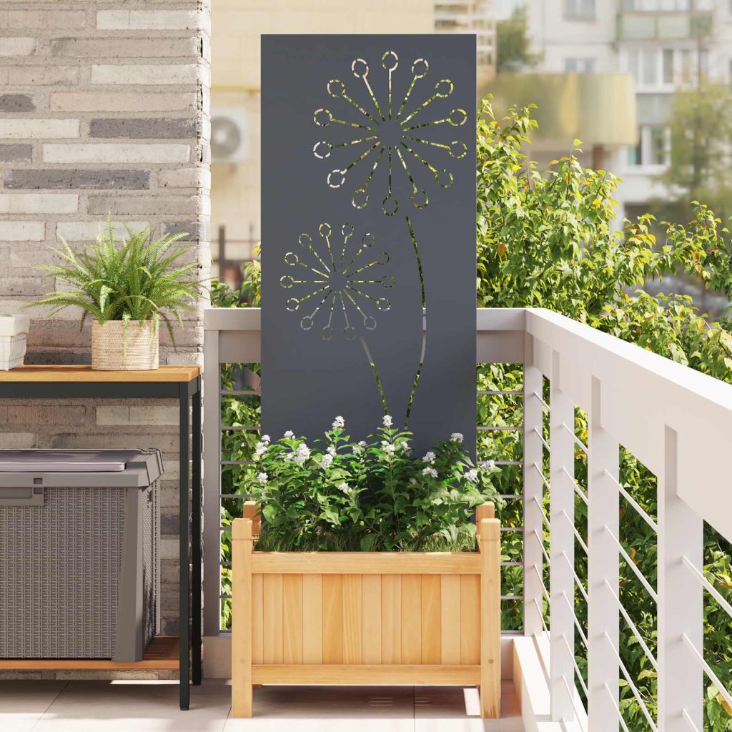 Puutarhan yksityisyyden verho Antrasiitti 50 x 140 cm