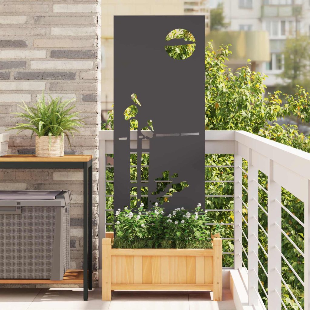Puutarhan yksityisyyden verho Viivakuvio Musta 50 x 140 cm