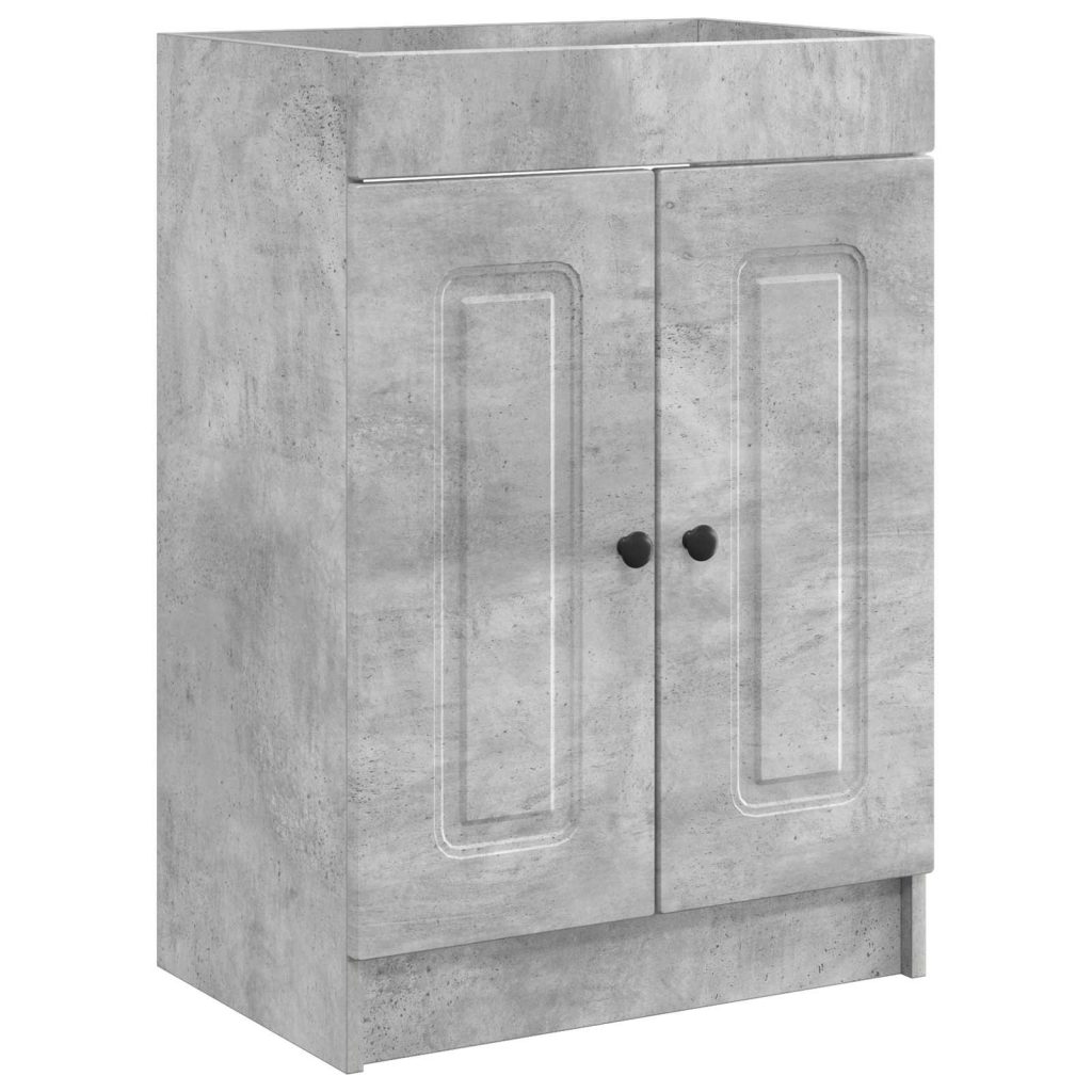Kylpyhuoneen allaskaappi Betoninharmaa 78,5 x 37,5 x 81 cm