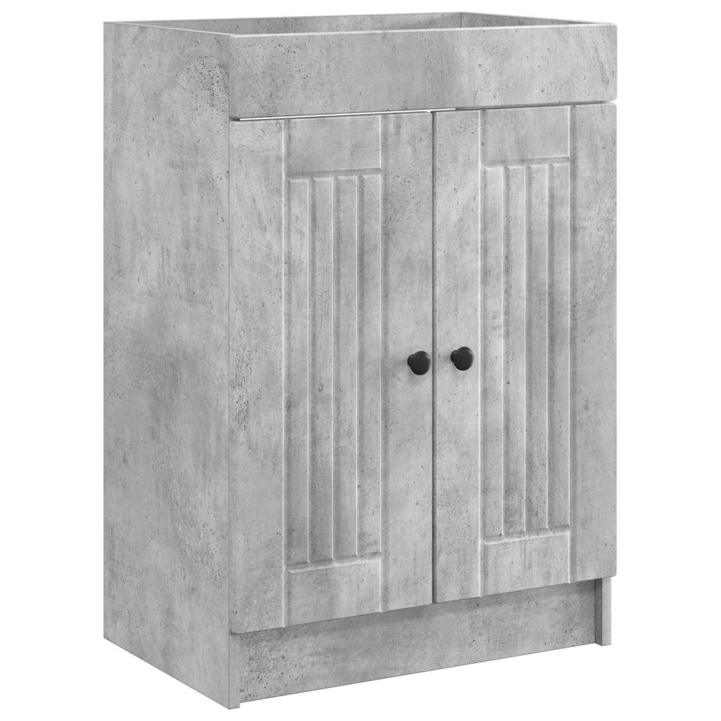 Kylpyhuoneen allaskaappi Betoninharmaa 56 x 37,5 x 81 cm