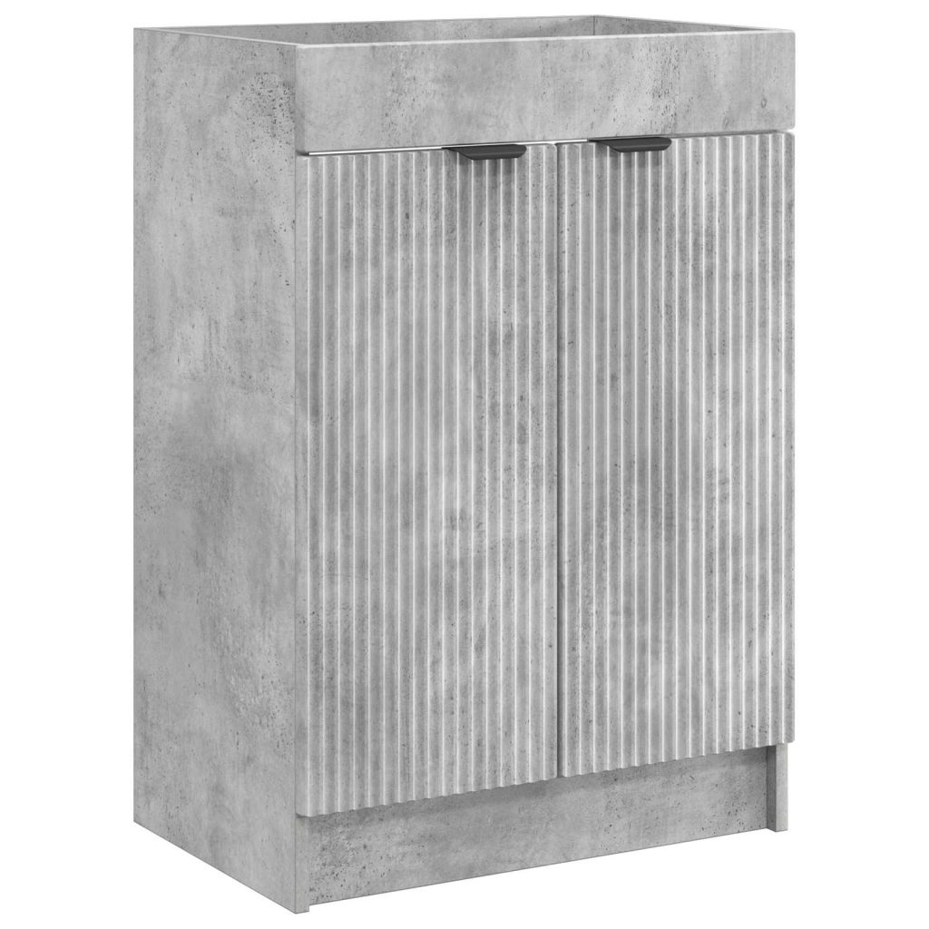 Kylpyhuoneen allaskaappi Betoninharmaa 78,5 x 37,5 x 81 cm