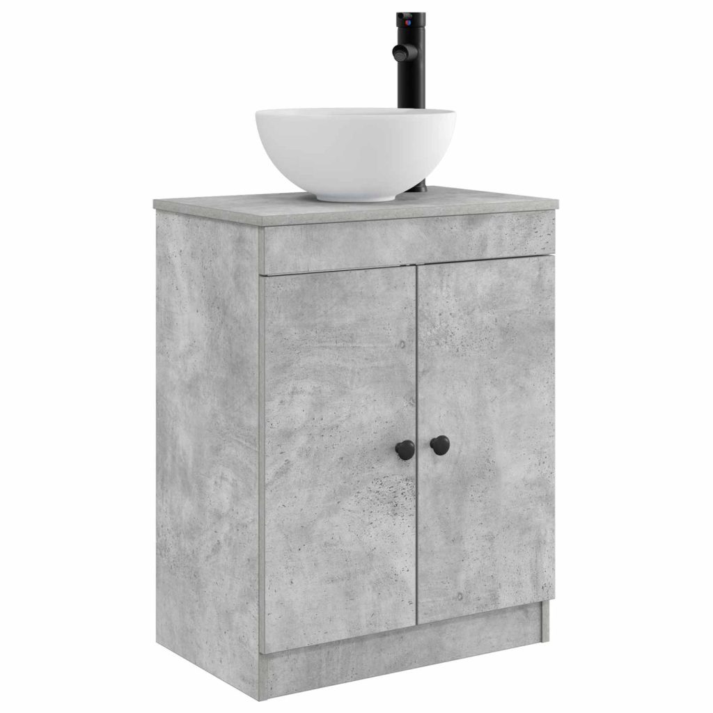 Kylpyhuoneen allas Betoninharmaa 54 x 35 x 83 cm Tekninen puu