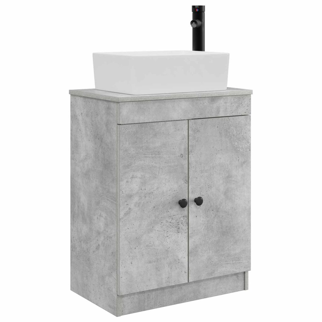 Kylpyhuoneen allas Betoninharmaa 54 x 35 x 83 cm Tekninen puu
