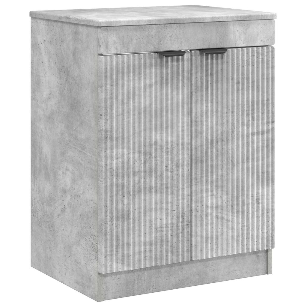 Kylpyhuonekaappi Betoninharmaa 54 x 41 x 70 cm Tekninen puu