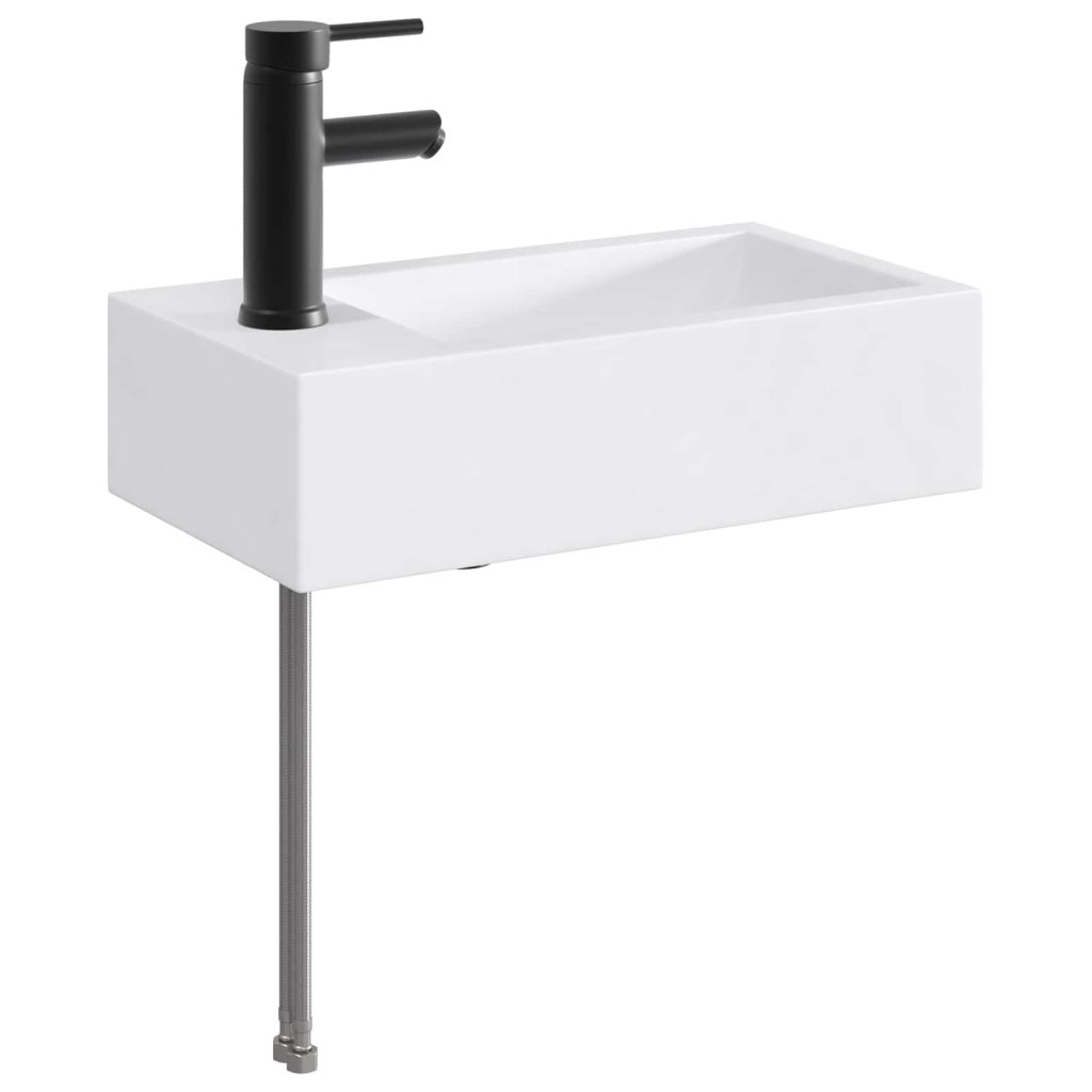Kylpyhuoneen pesuallas Matta musta 45,5 x 25,5 x 13 cm Metalli