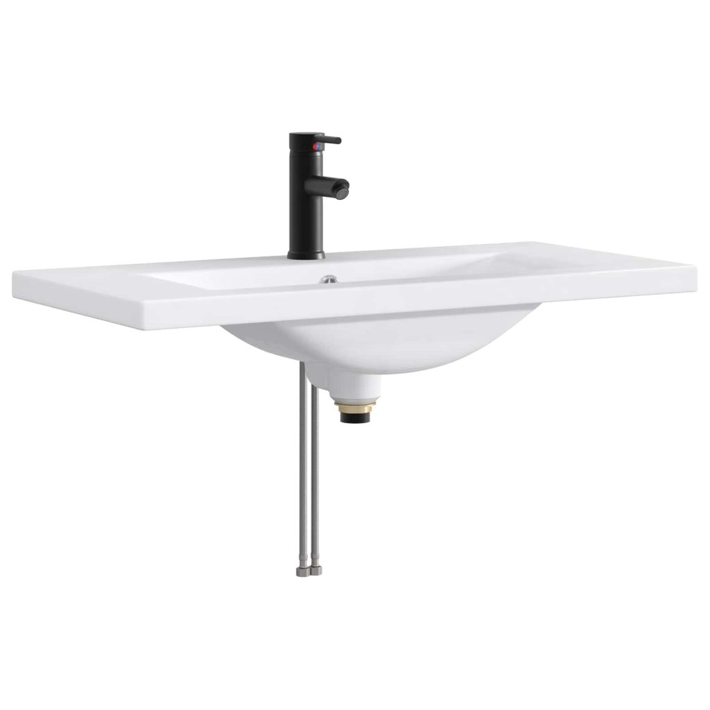 Kylpyhuoneen pesuallas Matta musta 81 x 40 x 17,5 cm Metalli