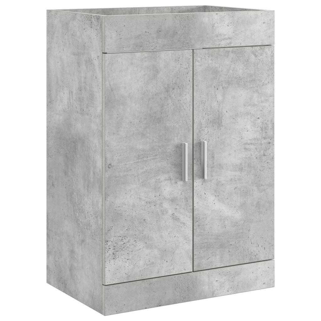 Kylpyhuoneen allaskaappi Betoninharmaa 78,5 x 37,5 x 81 cm