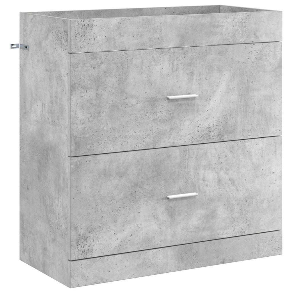Kylpyhuoneen allaskaappi Betoninharmaa 78,5 x 37,5 x 81 cm