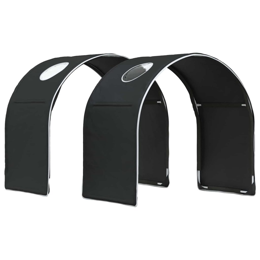 Sängyn tunneli 2 pcs Musta 211 x 52,5 x 2 cm Polyesteri