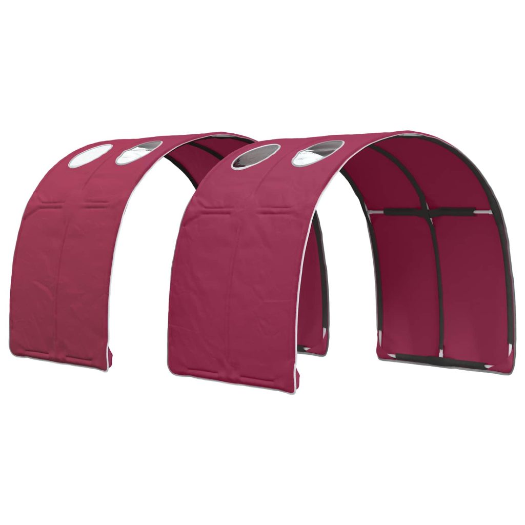 Sängyn tunneli 2 pcs Punainen 211 x 67.5 x 2 cm Polyesteri